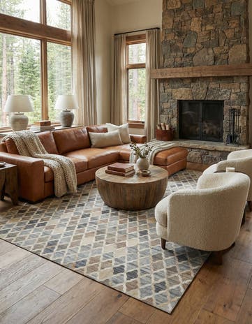 8' x 9' 10 Cowhide - Patchwork Rug