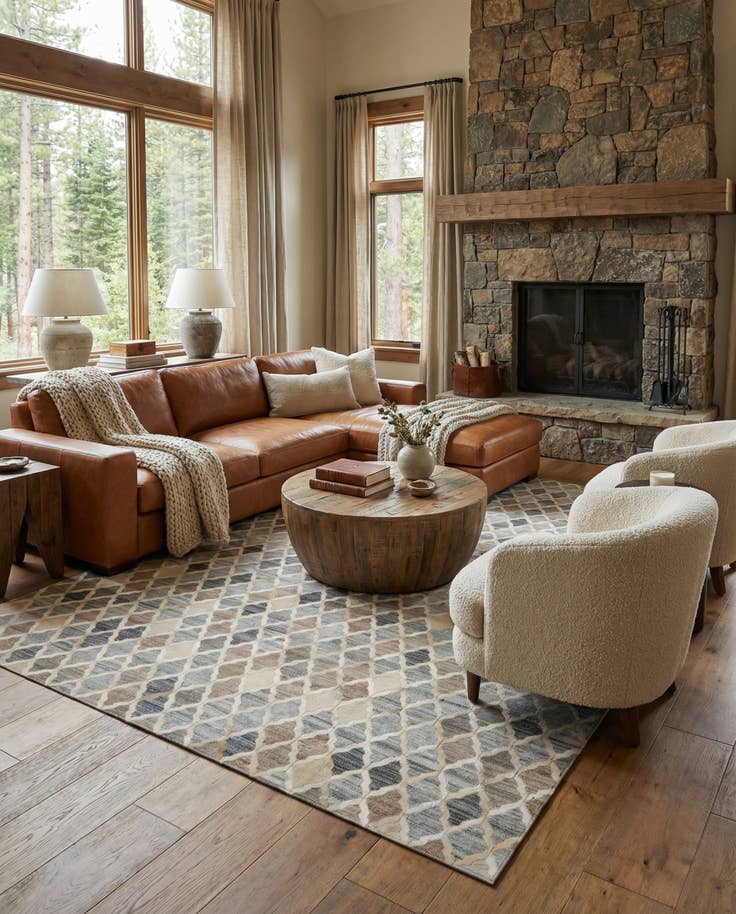Detail image of 8' x 9' 10 Cowhide - Patchwork Rug