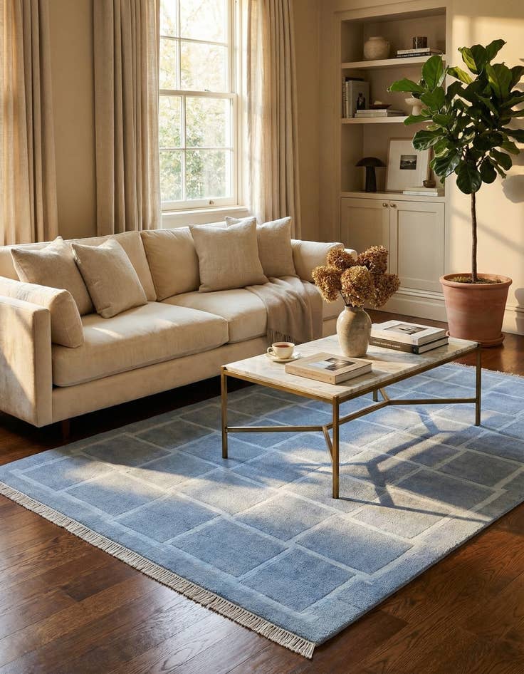 Detail image of 5' 9 x 8'  Hand Knotted Darya Wool Rug