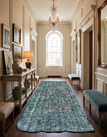 7' 5 x 12' 7 Vintage Royal Wool Runner Rug
