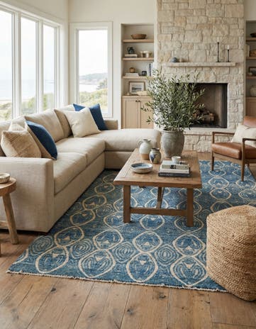 5' 5 x 7' 11 Hand Knotted Darya Wool Rug