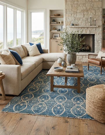 5' 5 x 7' 11 Hand Knotted Darya Wool Rug