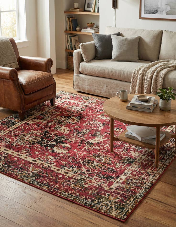 Detail image of 5' 3 x 5' 3 Saturn Square Rug