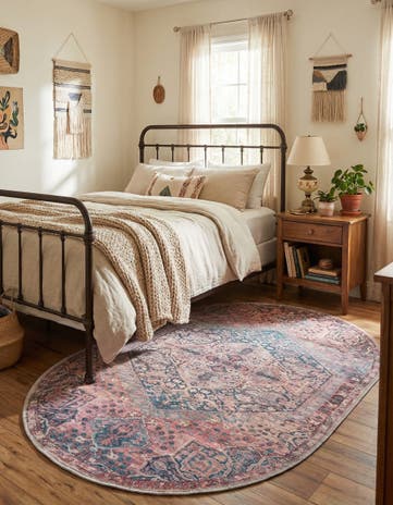 4' x 6' Washable Maahru Oval Rug