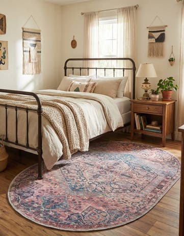 4' x 6' Washable Maahru Oval Rug
