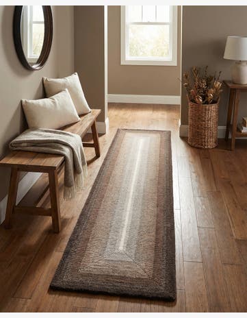2' x 8' Ombre Wool Runner Rug