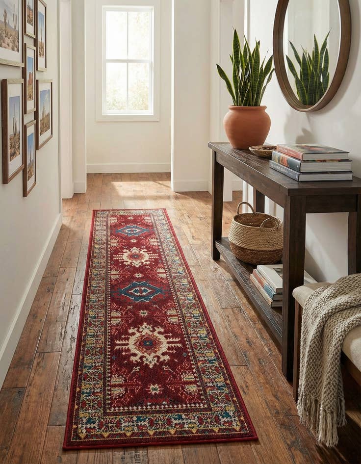 Detail image of 2' 7 x 10'  Washable Baja Indoor / Outdoor Runner Rug