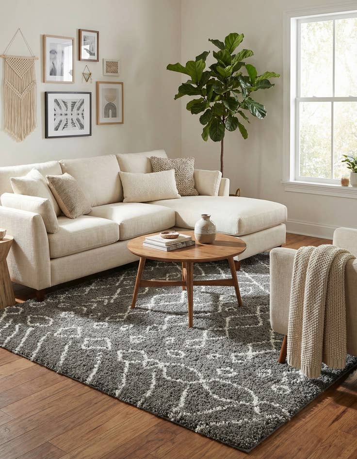 Detail image of  8' x 8' Moroccan Shag Square Rug