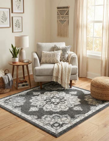 Charcoal Parker Square Rug