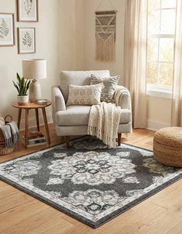 Charcoal Parker Square Rug