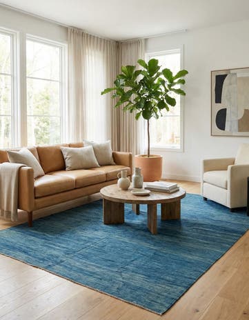 6' 9 x 9' 9 Hand Woven Kilim Modern Wool Rug