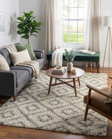  10' x 13' Lattice Shag Rug