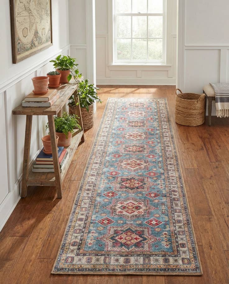 Detail image of 2' 7 x 10' Washable Timeless Runner Rug