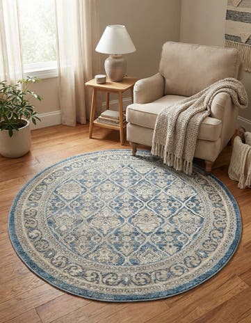 4' x 4' Viola Round Rug