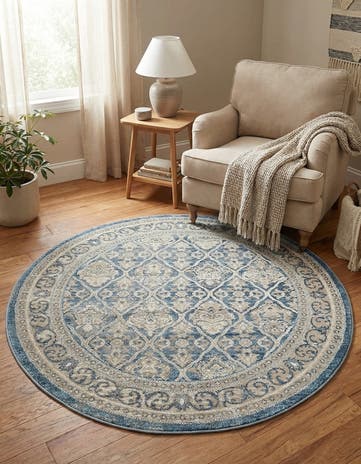 4' x 4' Viola Round Rug