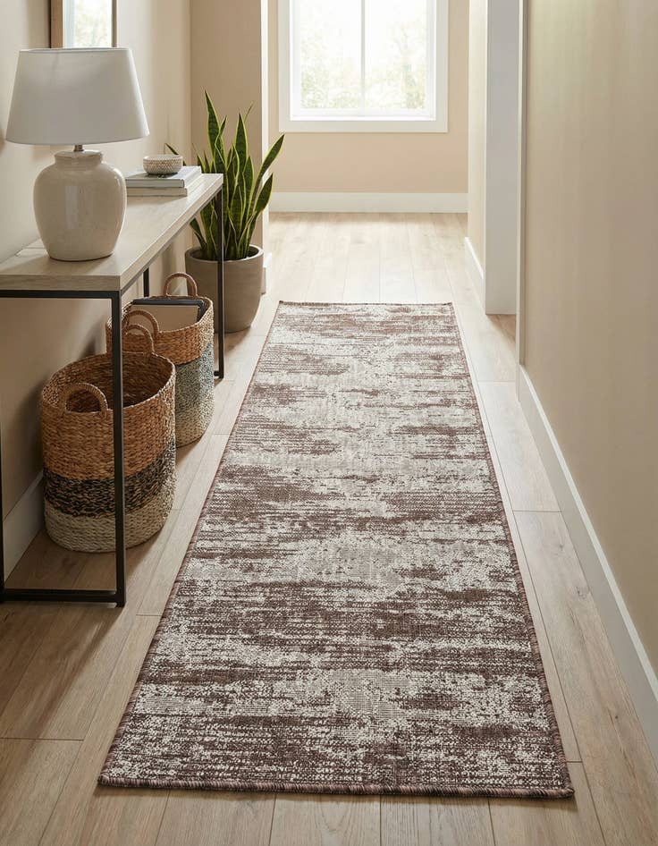 Detail image of 2' x 6' Easy-Clean Modern Indoor / Outdoor Runner Rug