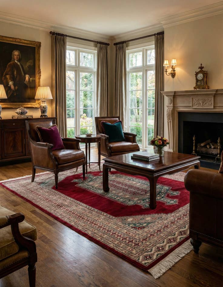 Detail image of 4' 3 x 6' 3  Hand Knotted Bokhara Oriental Rug