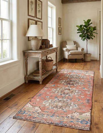 2' 10 x 6' 5 Hand Knotted Ultra Vintage Persian Wool Runner Rug