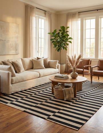 5' 8 x 7' 7 Hand Woven Kilim Modern Wool Rug