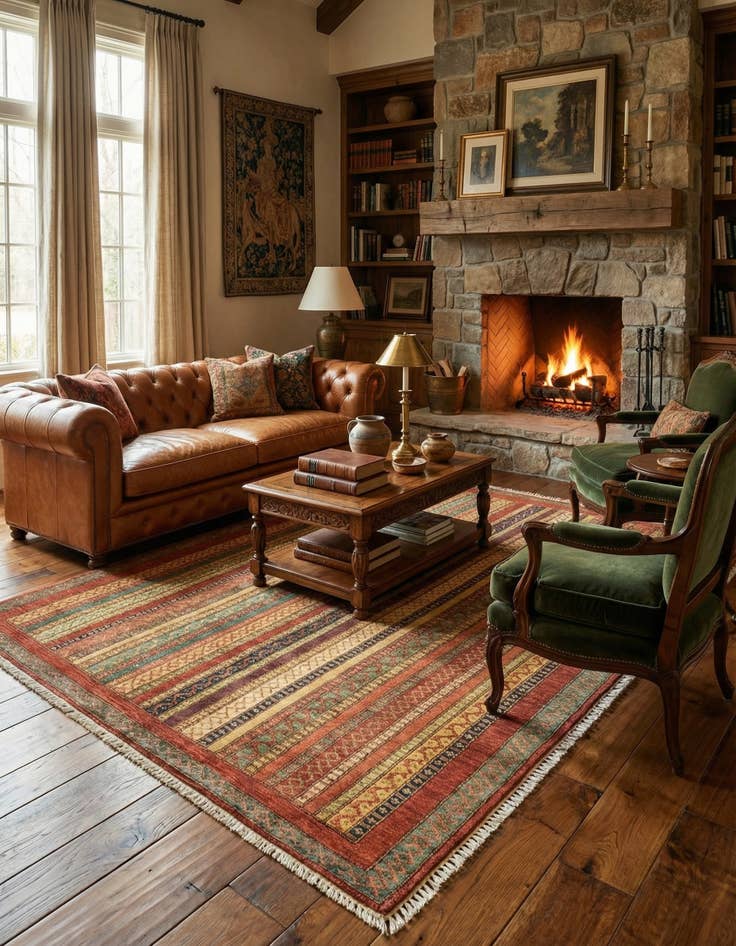 Detail image of  4' 10 x 6' 6  Hand Knotted Ariana Ziegler Rug