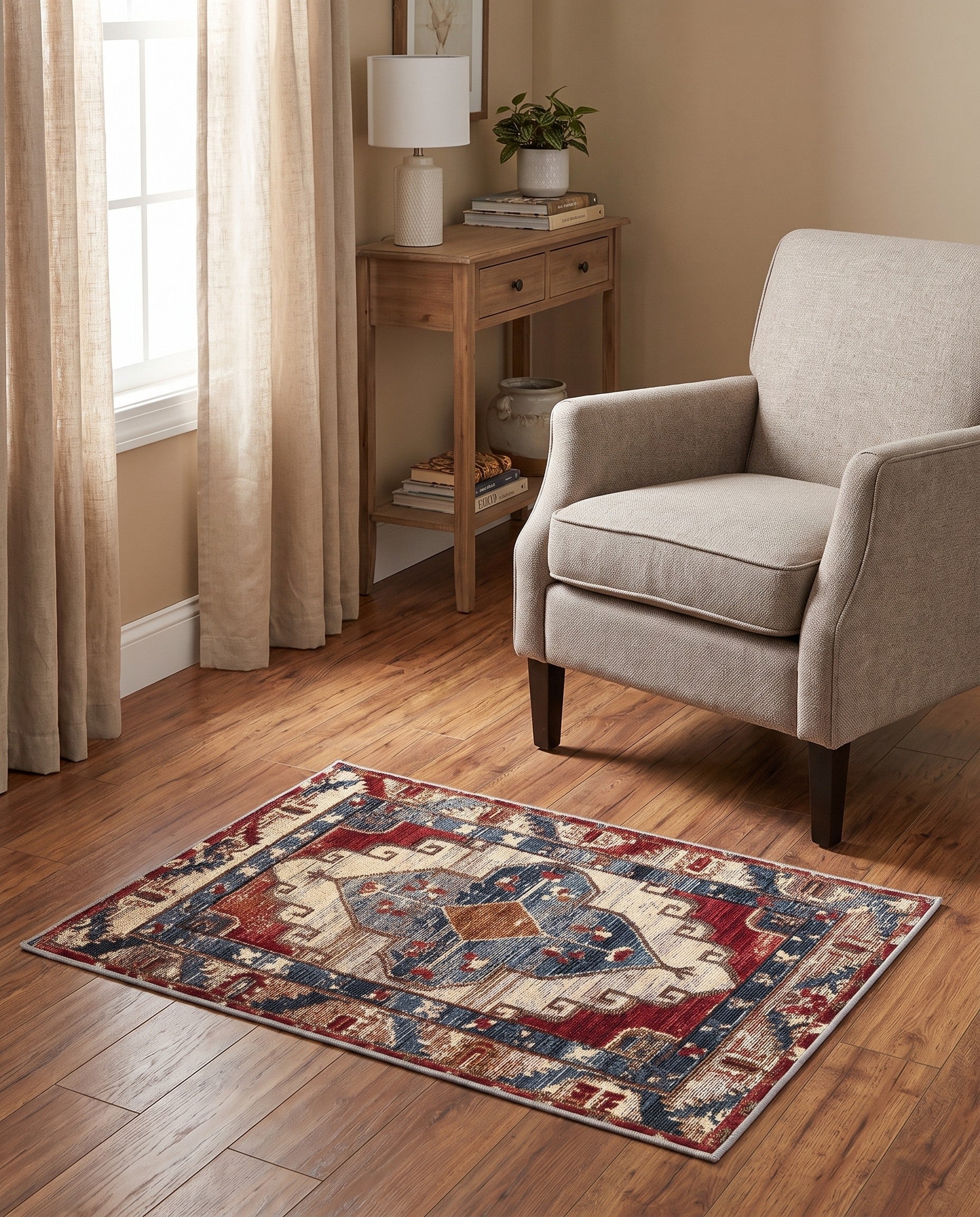 2' x 3' Easy-Clean Traditional Indoor / Outdoor Rug