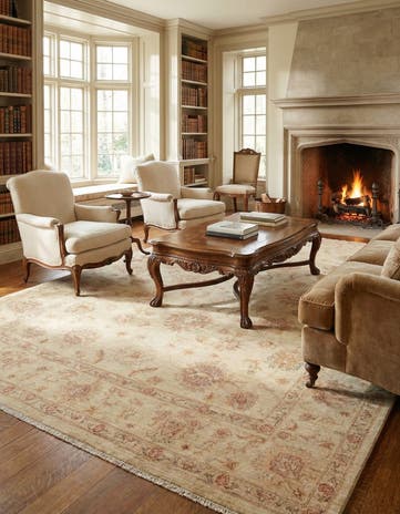 6' 8 x 9' 8 Hand Knotted Peshawar Ziegler Rug