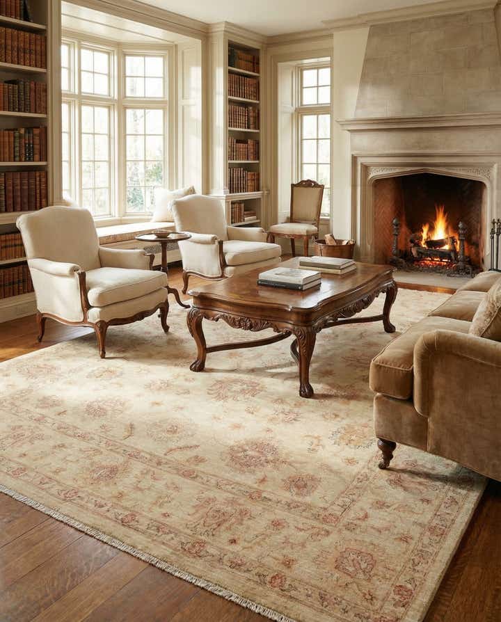 6' 8 x 9' 8 Hand Knotted Peshawar Ziegler Rug