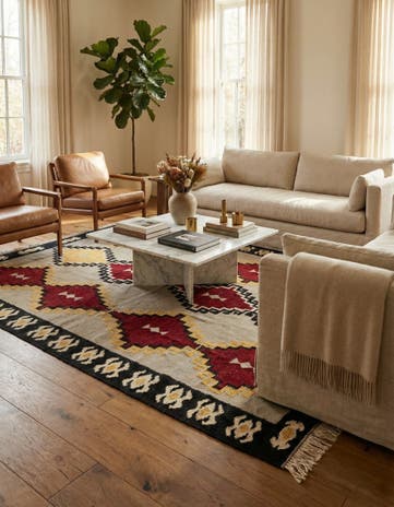 8' x 10' 4 Hand Knotted Darya Wool Rug