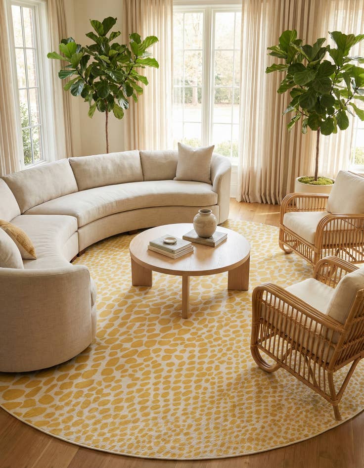 Detail image of 13' x 13'  Washable Jill Zarin Cape Town Indoor / Outdoor Round Rug