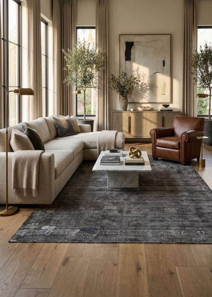 6' 4 x 9' 7 Hand Knotted Ultra Vintage Persian Wool Rug