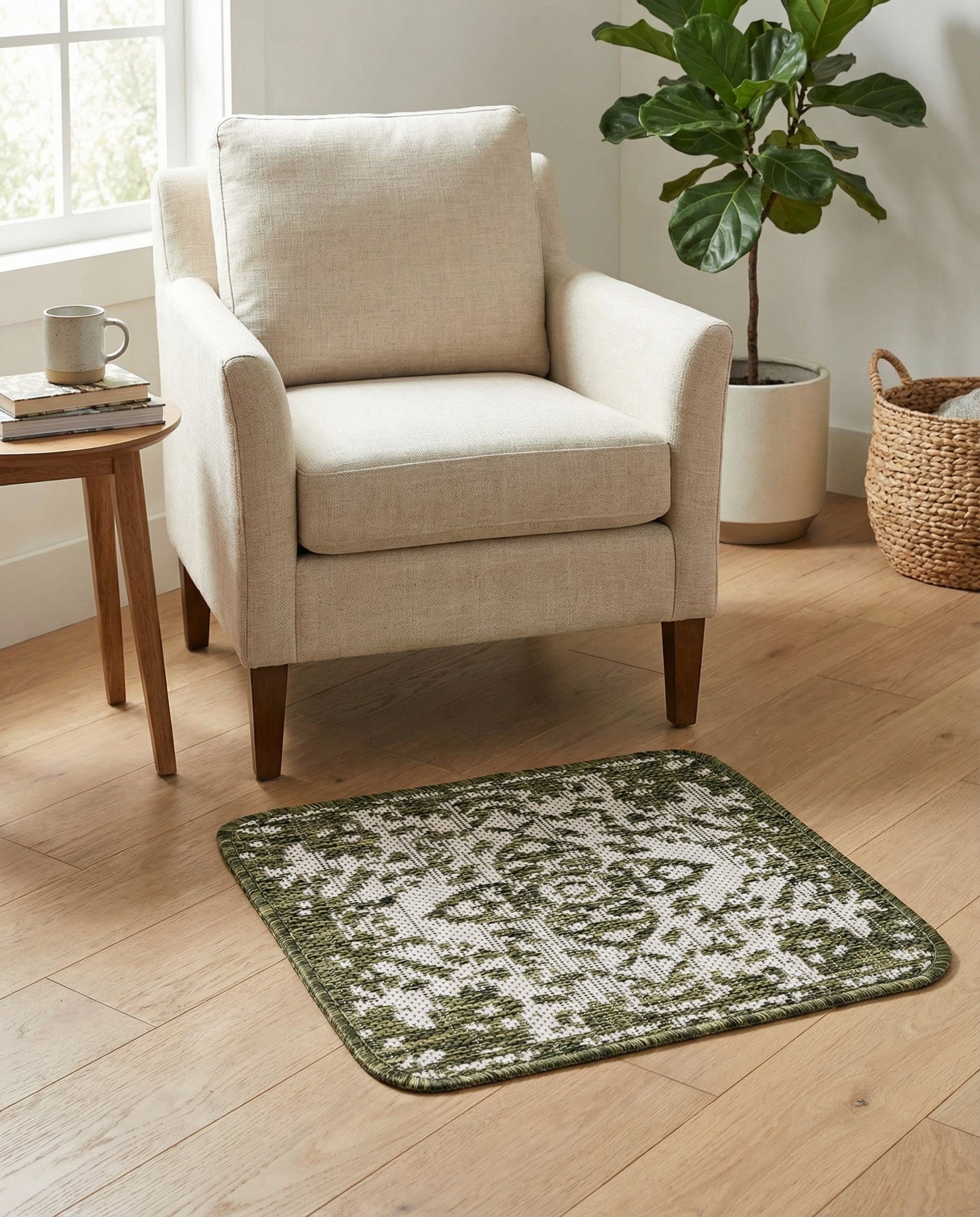 1' 4 x 1' 4 Easy-Clean Jill Zarin Dubai Indoor / Outdoor Sample Rug