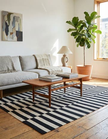 5' 7 x 8' 10 Hand Woven Kilim Modern Wool Rug