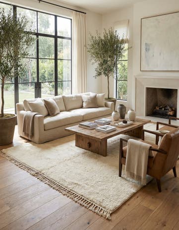 6' 4 x 10' 4 Hand Knotted Moroccan Wool Rug
