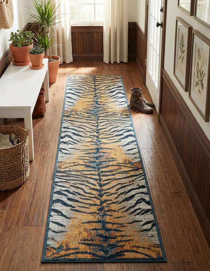Detail image of  2' 7 x 12' Kamala Washable Runner Rug