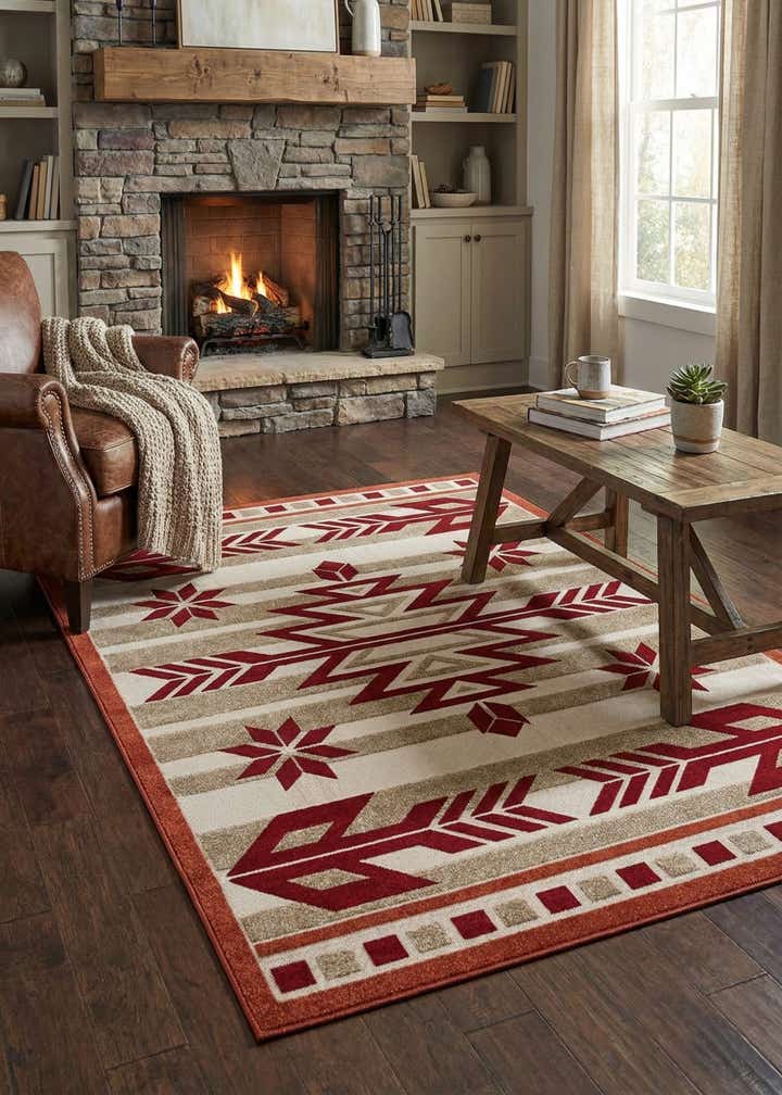 6' x 9' Easy-Clean Modern Indoor / Outdoor Rug