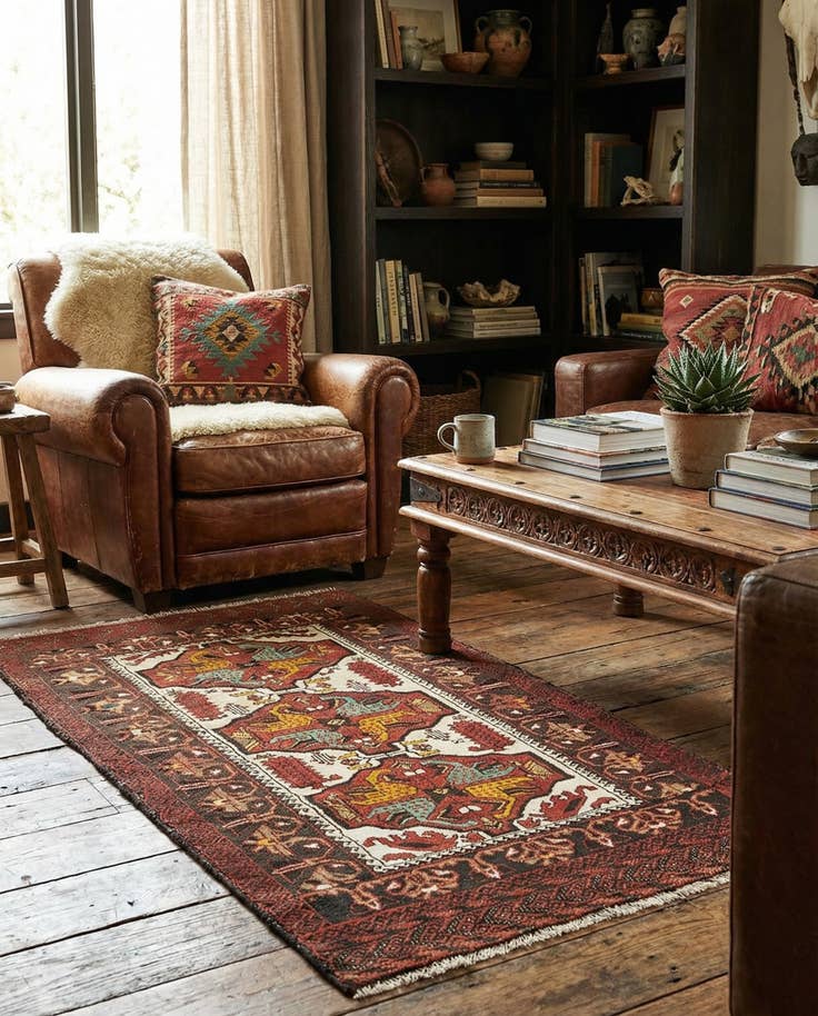 Detail image of 2' 10 x 5' Balouch Rug