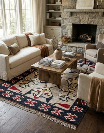 7' 9 x 10' 5 Hand Knotted Oushak Wool Rug