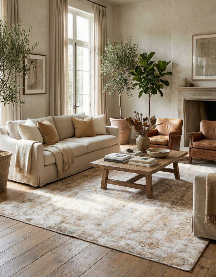 Detail image of 5' 7 x 8' 8  Hand Knotted Ultra Vintage Persian Wool Rug