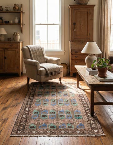 3' 5 x 6' Hand Knotted Ultra Vintage Persian Wool Rug
