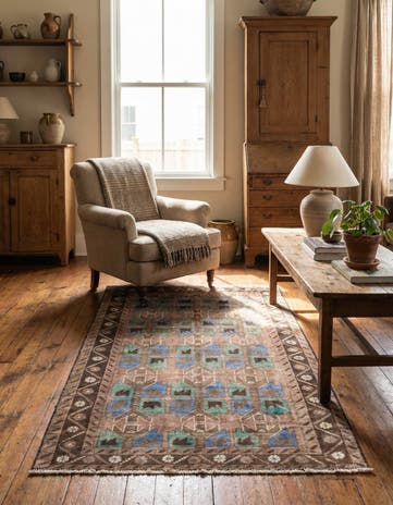 3' 5 x 6' Hand Knotted Ultra Vintage Persian Wool Rug