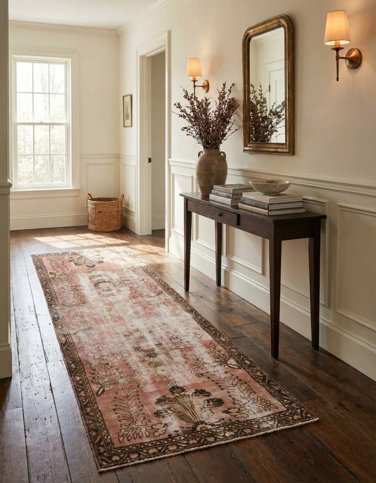 Detail image of 3' 4 x 9' 2  Hand Knotted Ultra Vintage Persian Wool Runner Rug