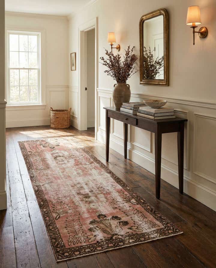 3' 4 x 9' 2 Hand Knotted Ultra Vintage Persian Wool Runner Rug