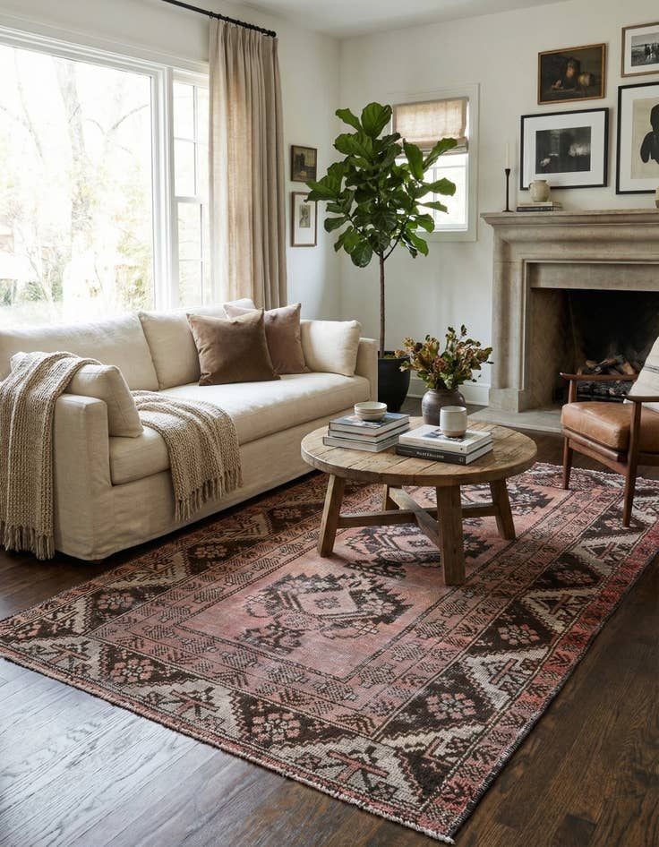 Detail image of 3' 10 x 6' 9  Hand Knotted Ultra Vintage Persian Wool Rug