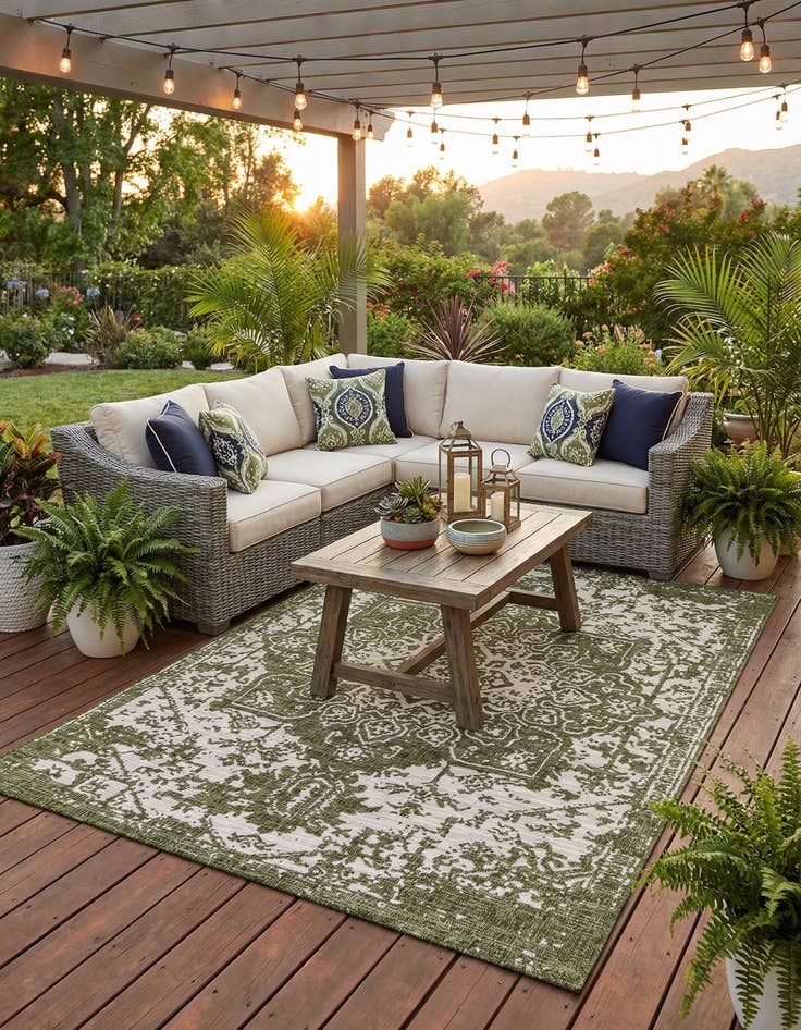 Detail image of 7' x 10'  Washable Jill Zarin Dubai Indoor / Outdoor Rug