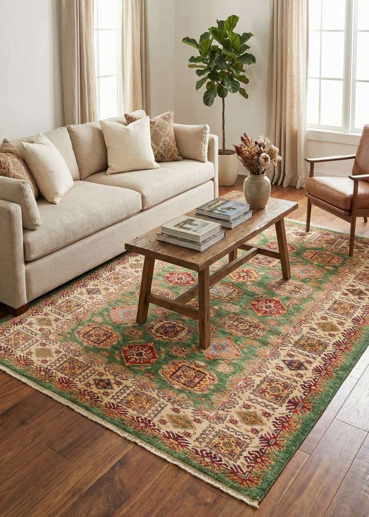 5' 8 x 7' 10 Hand Knotted Kazak Oriental Rug