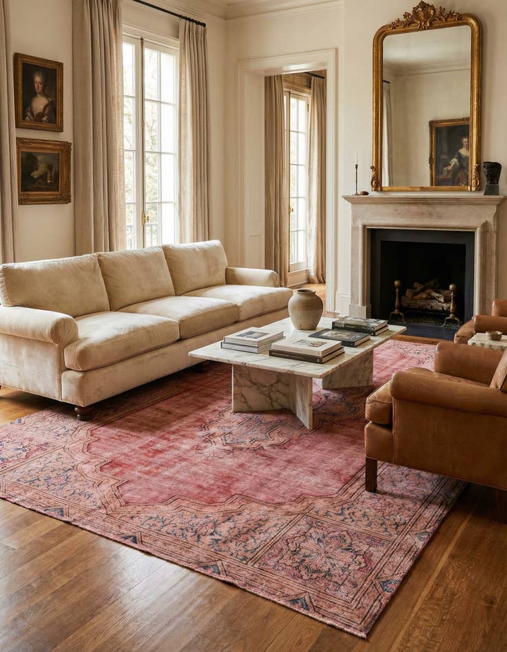 Detail image of  7' 7 x 11' 1  Hand Knotted Ultra Vintage Persian Wool Rug