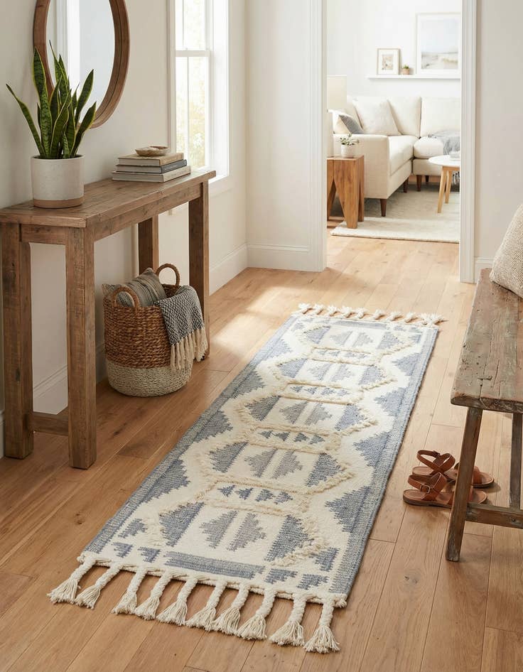 Detail image of  2' 2 x 6' 1  Hand Woven Arizona Wool Runner Rug