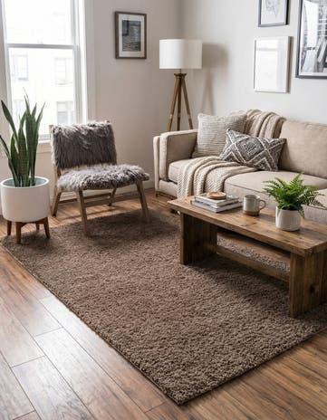 5' x 8' Solid Shag Rug