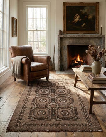 3' 5 x 6' 5 Hand Knotted Ultra Vintage Persian Wool Rug