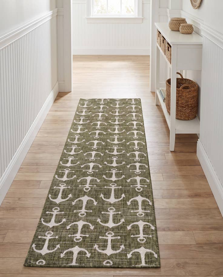 Detail image of 2' 7 x 12' Easy-Clean Coastal Indoor / Outdoor Runner Rug